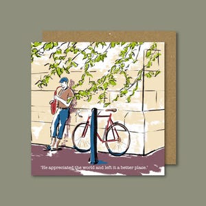 A Quiet Corner / Inspirerende kaarten / Positieve kaarten / Take a Moment-kaarten / Blanco kaart / illustratie pen en inkt / Kaart voor muziekliefhebber