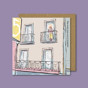 Take 5 / Inspirerende kaarten / Positieve kaarten / Take a Moment-kaarten / Blanco kaart / Pen en inktillustratie / City Life / kaart voor een druk persoon