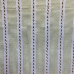 Zipper Stripe by Kaufmann Fabrics, Cotton Fabric by the Yard - Printed 100% Cotton Striped Fabric in Creamy White and Pale Green