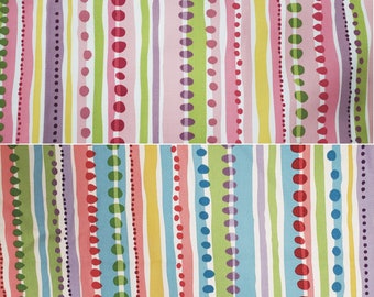 Hootie Stripe Cotton Fabric, Colorful Striped Print by the Yard