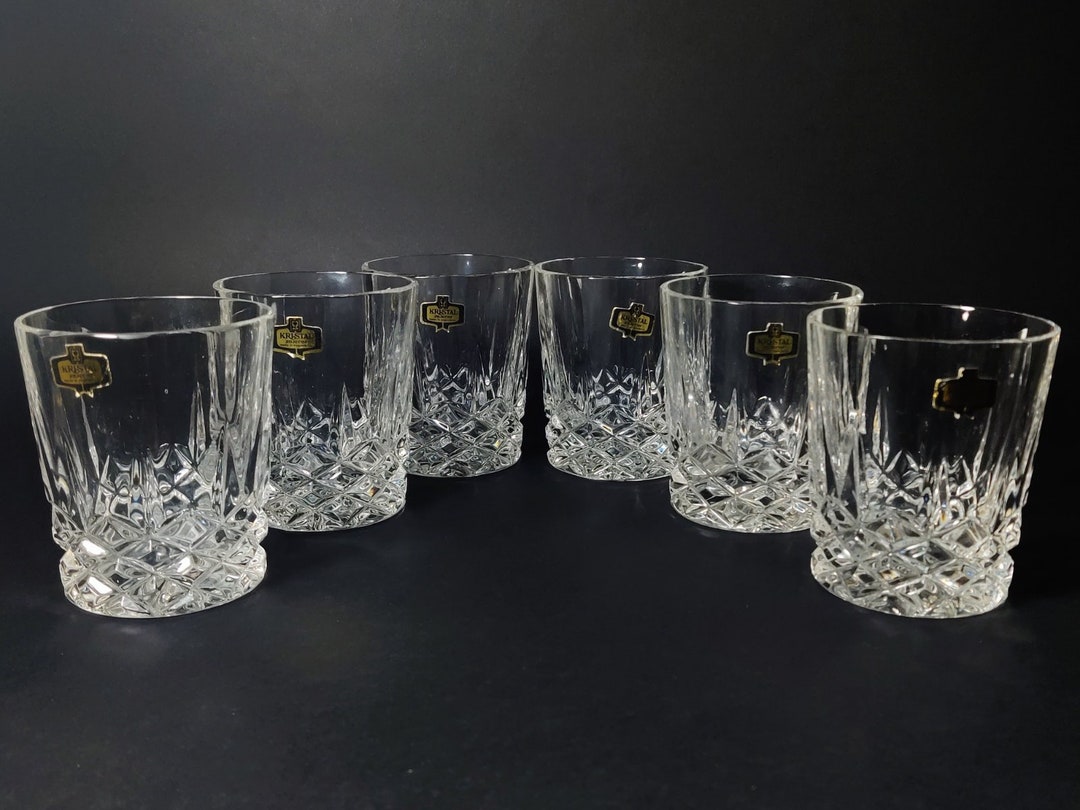 6 Exquisite Crystal Whiskey Glasses Kristal Zajecar Made in Etsy