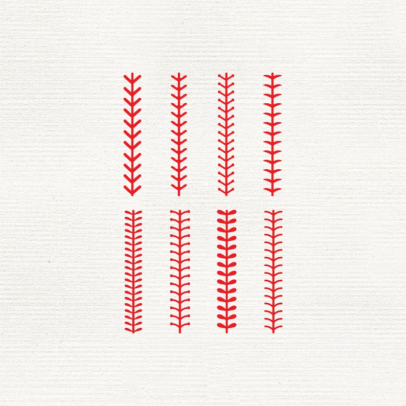 Baseball Stitches SVG: Laces Vector Graphics, Cricut Files (digital ...