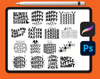 Easter Brush Stamps for Procreate and Photoshop (Digital Download)