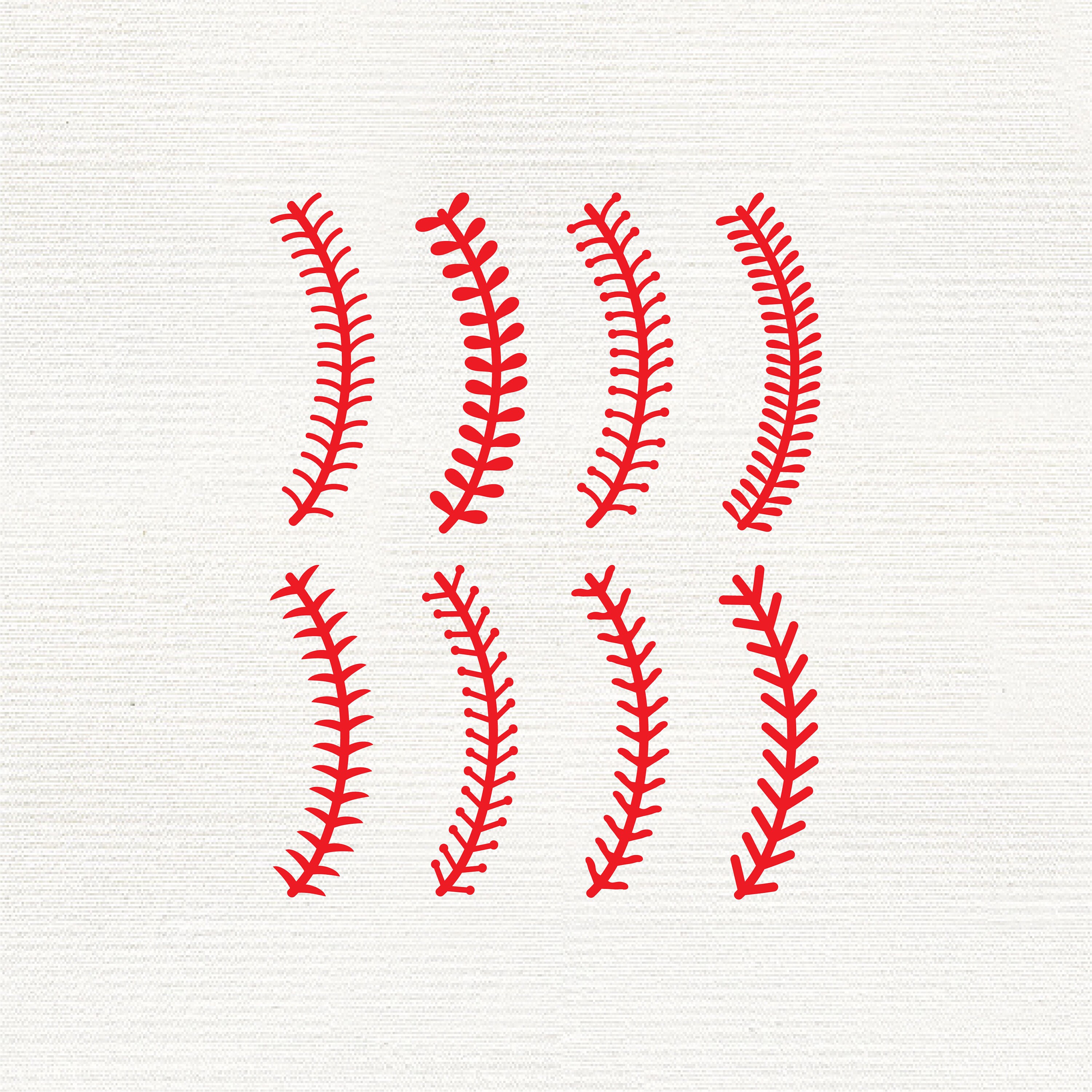 Baseball Stitches SVG: Laces Vector Graphics, Cricut Files (digital ...