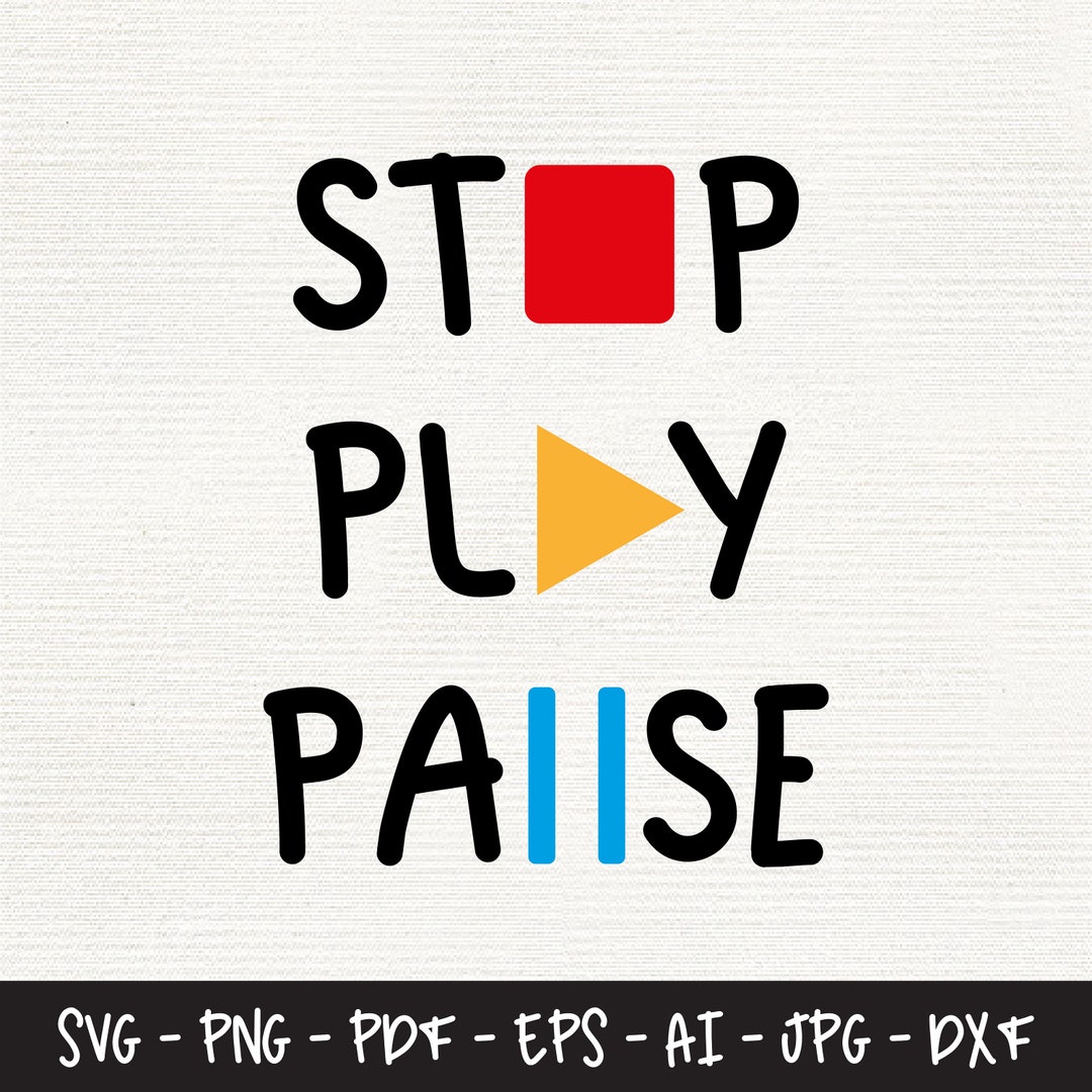 Play Buttons Svg, Stop Buttons Svg, Pause Buttons Svg,t-shirt Design ...