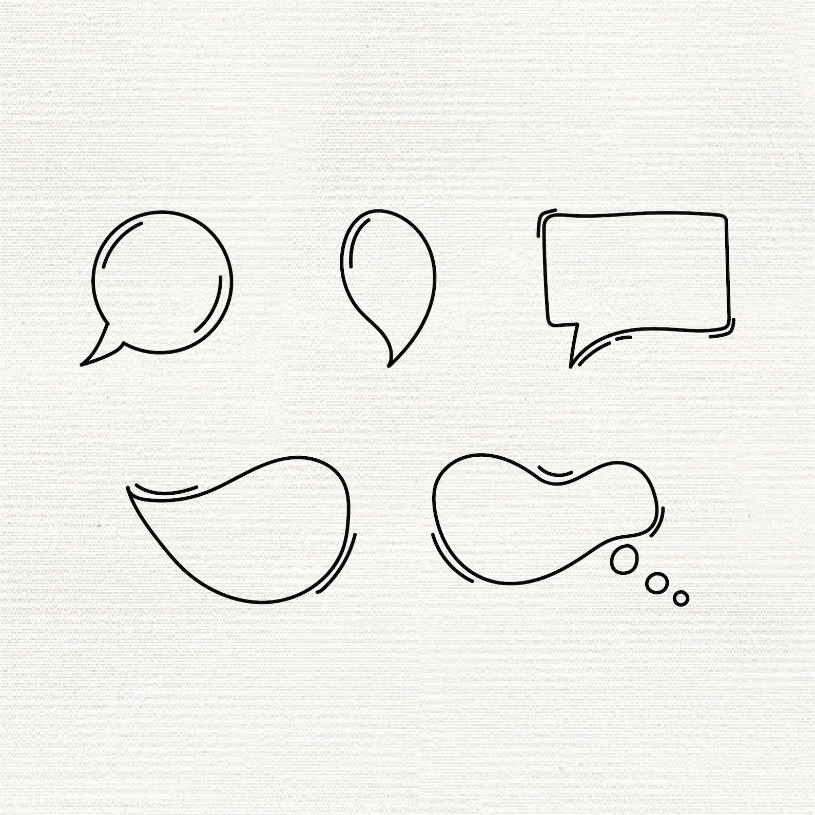 Speech Bubbles Svg Bundle, Word Bubbles, Cartoon Speech, Speech Bubble ...