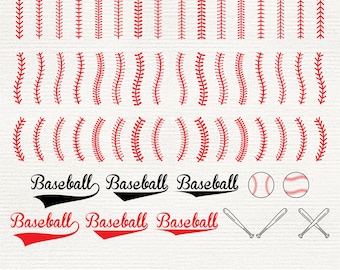 Baseball Stitches SVG: Laces Vector Graphics, Cricut Files (Digital Download)