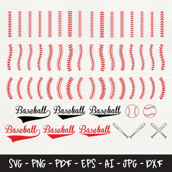 Baseball Svg, Baseball Stitches Svg, Baseball Laces Png, Baseball Stitches Vector, DXF Files for Laser, Svg Files for Cricut