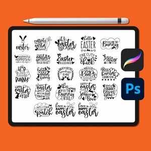 Pędzle wielkanocne Procreate, część 1, pędzle wielkanocne Photoshop, stemple ABR, pliki pędzli, stemple Procreate, stemple i pędzle