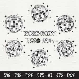 Disco Ball Svg Bundel, Disco Ball Zwart, Disco Ball 70s Svg, Party Svg, Disco Ball Clip Art, Disco Ball Cutting File, Disco Ball Vector