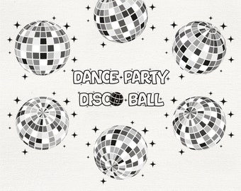 Disco Ball SVG Bundle: 70s Party Clip Art (Digital Download)