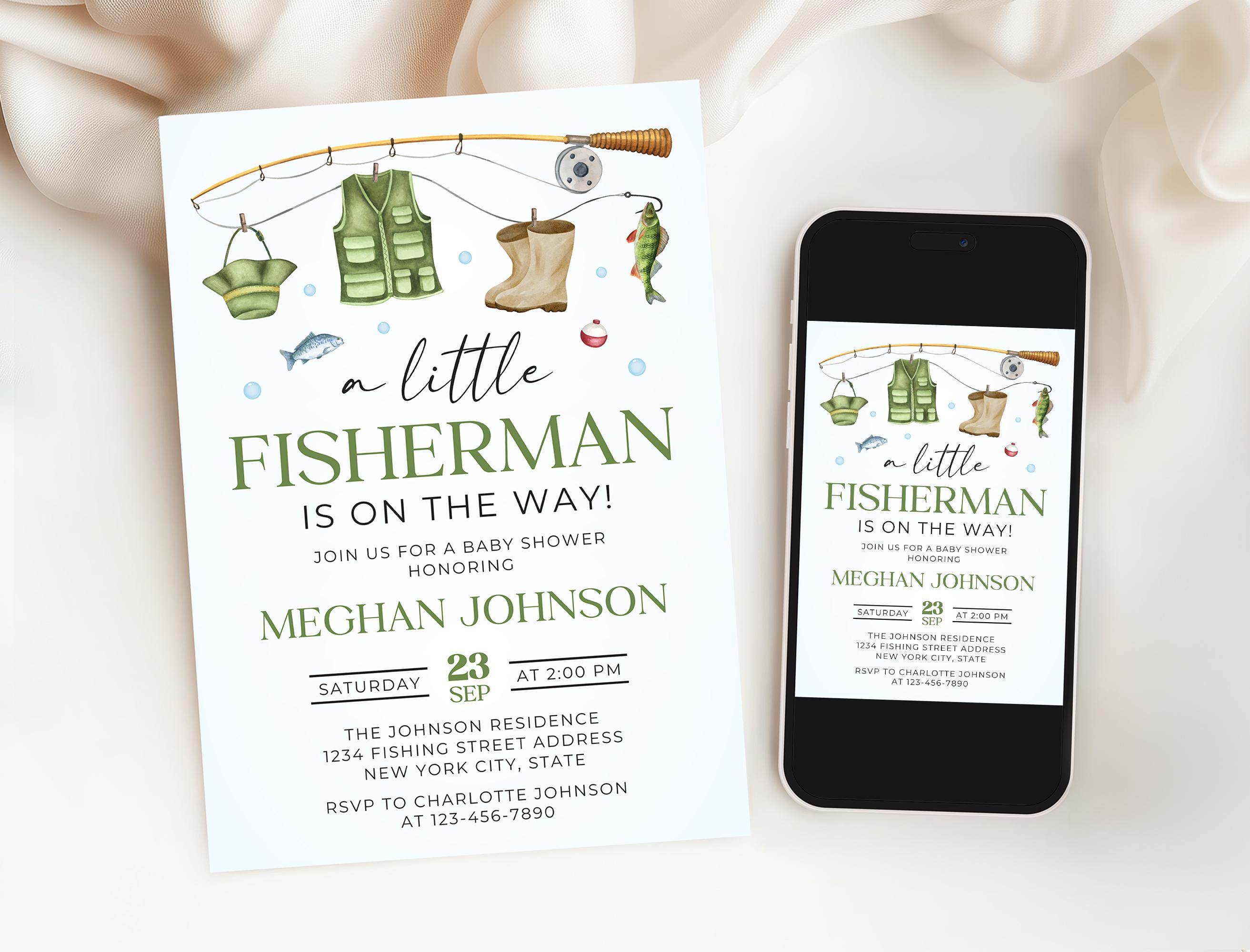 Fishing Baby Shower Invitation