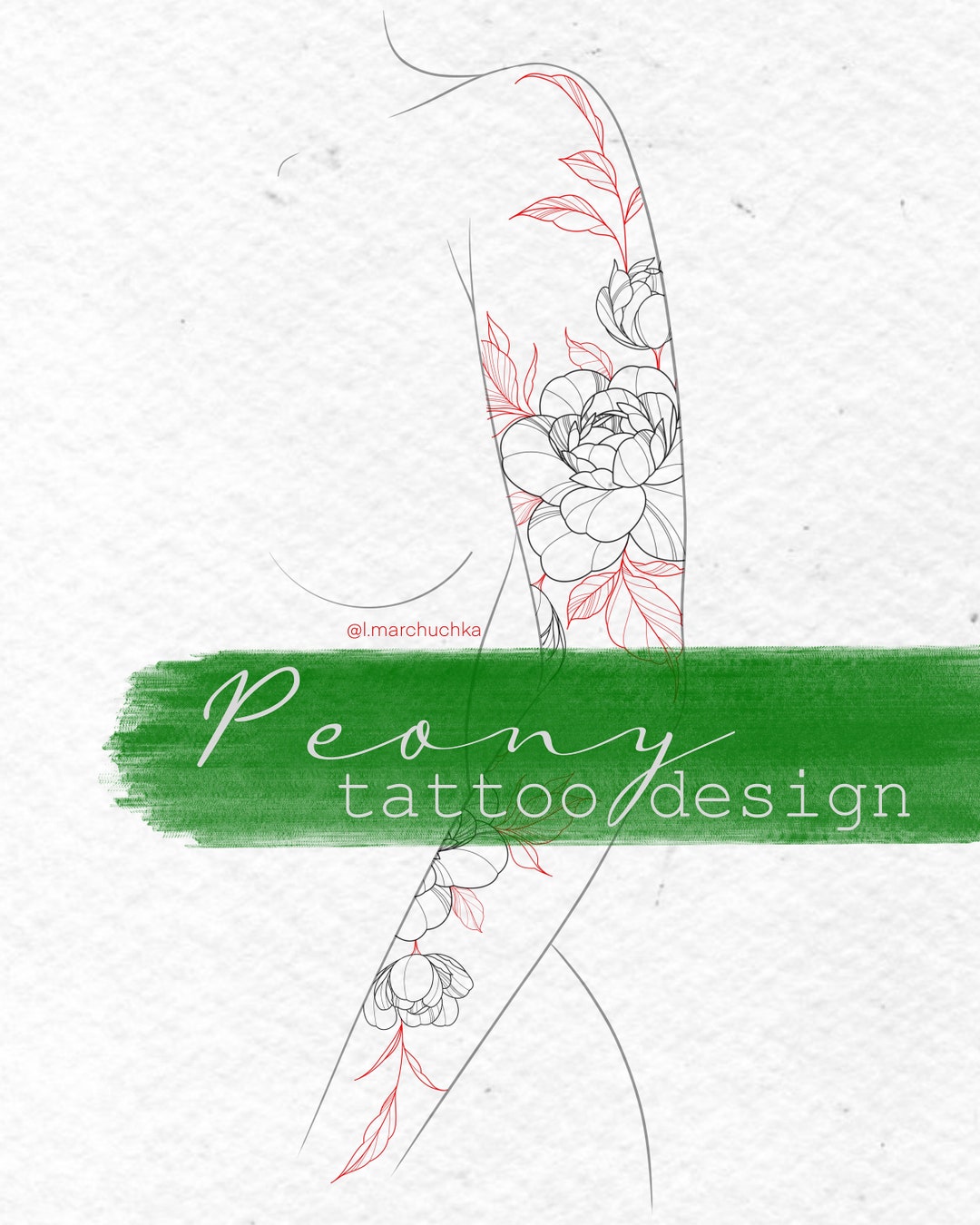 Peony Tattoo Design Etsy