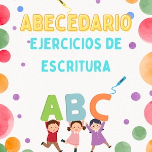 Trazos del abecedario, aprende a escribir las letras,divertido libro escritura, trazado de letras,pdf descarga directa