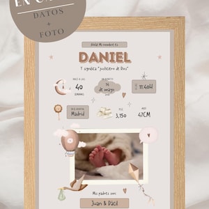 Tema di nascita modificabile, foglio di nascita del bambino, regalo per neonato, decorazioni per la cameretta del bambino, modello modificabile per bambino, stampa digitale per bambino