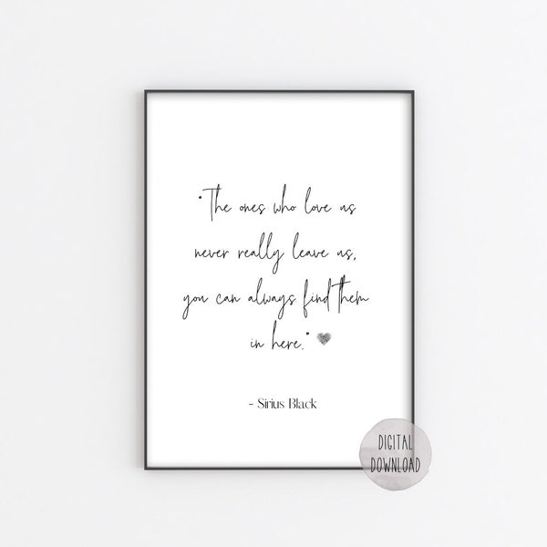 The Ones Who Love Us Never Really Leave Us You Can Always Find Them In Here | Quote | Gift | Grief | Memorial | Lost Loved Ones | Poster