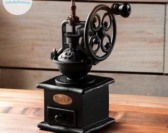 Handgemachte Retro Kaffeemühle Riesenrad Bohnenmühle Handgemachtes Kaffeezubehör Perfektes Geschenk für Ihn Sie Zum Geburtstag Muttertagsgeschenk