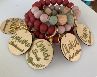 silicone beaded keychain wristlet Mother’s Day teacher appreciation gift
