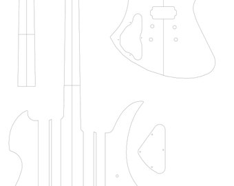 BC Rich Mockingbird (Neck Through) Luthier Plans, PDF, Blueprints, Guitar Build