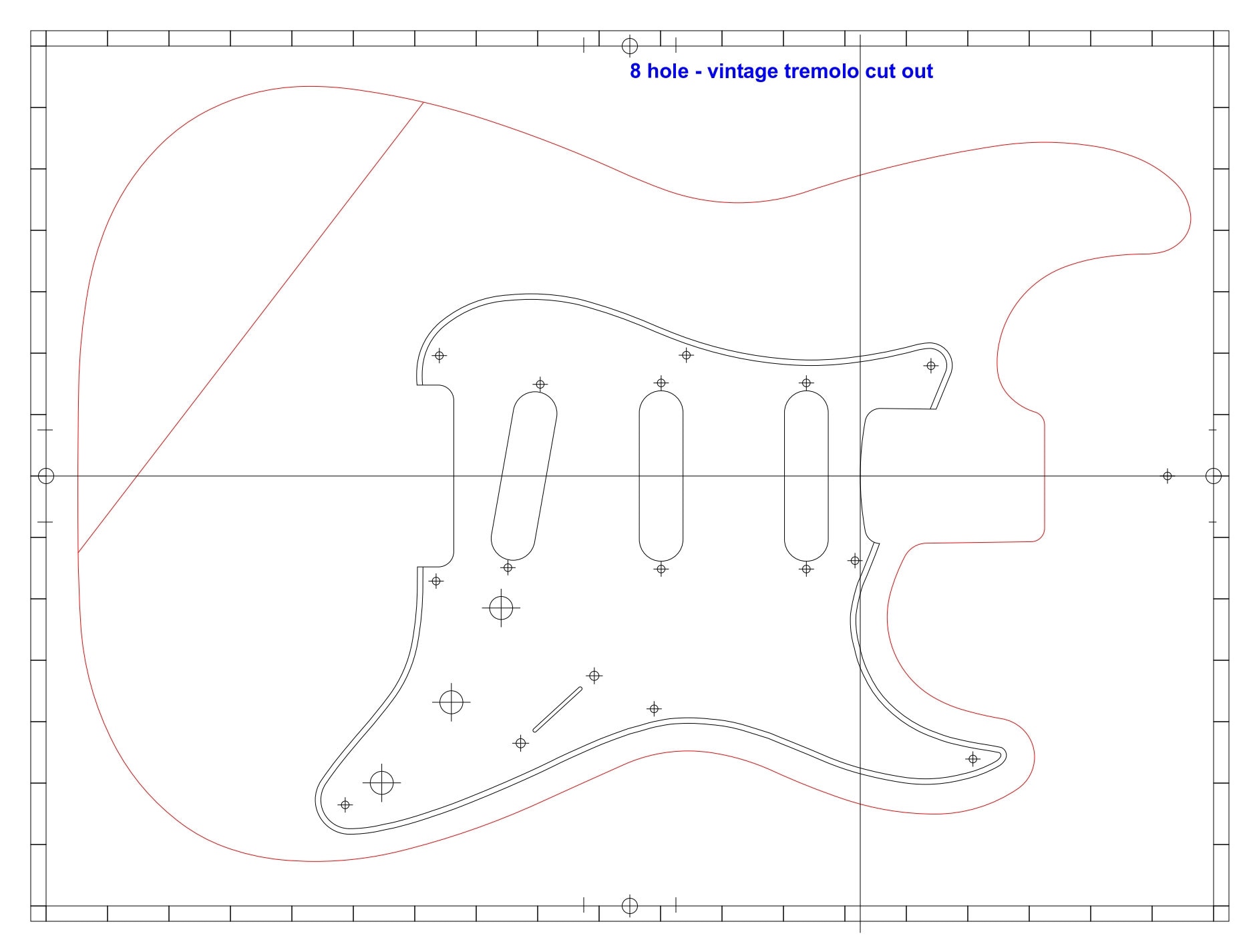 Fender Stratocaster Luthier Plans, PDF, Blueprint, Guitar Build