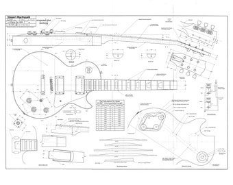 Gibson 1959 Les Paul Luthier Plans, PDF, Blueprint, Guitar Build