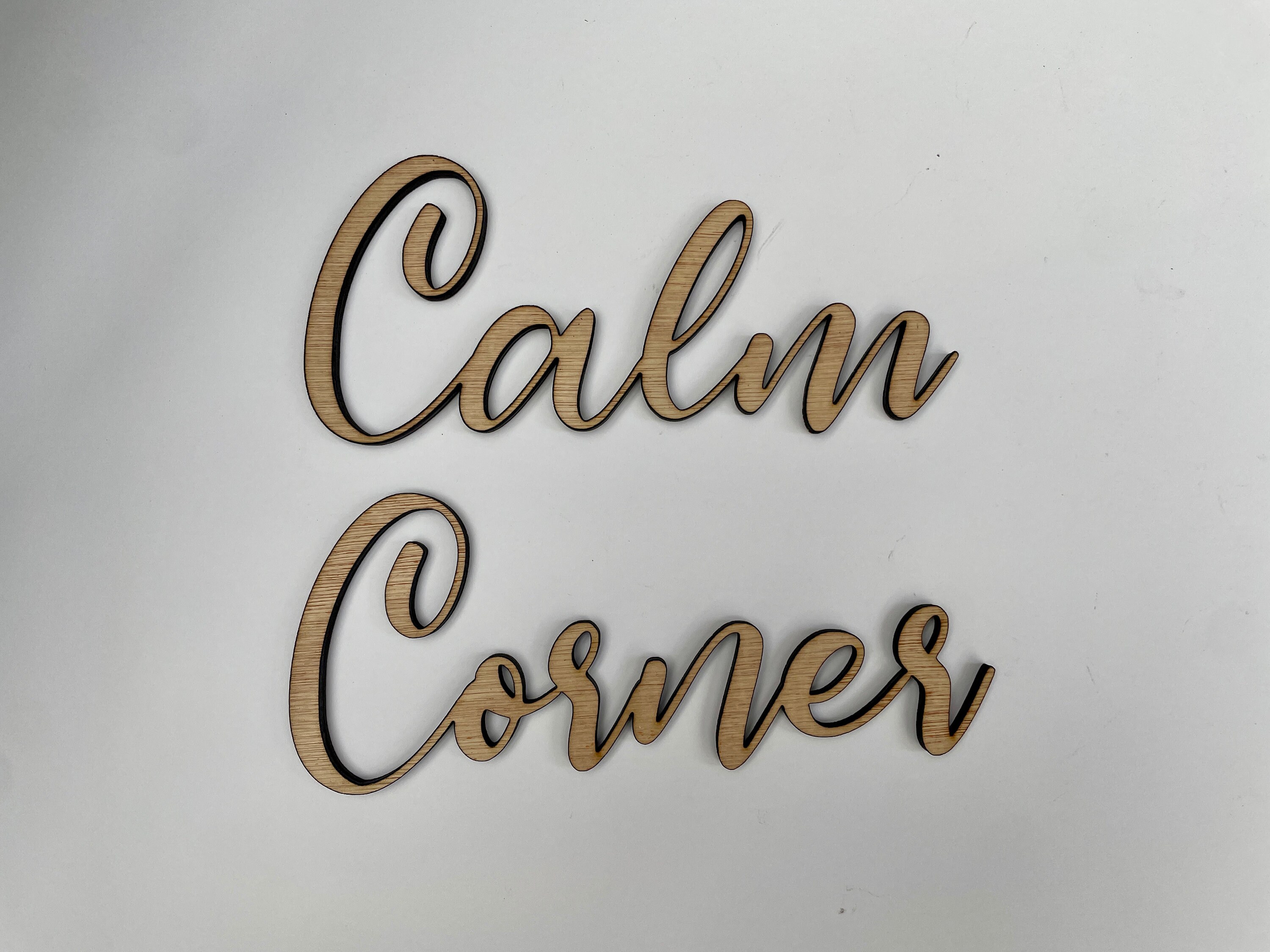Calm Corner Wall Wooden Sign Calming Area Calming Breathing Corner Baby ...
