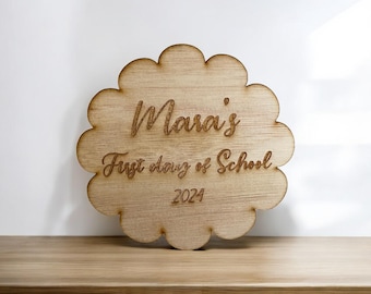 Accessorio fotografico per il primo giorno di scuola, cartello in legno per il ritorno a scuola, bacheca personalizzata per i ricordi di inizio scuola, ricordo personalizzato del primo giorno
