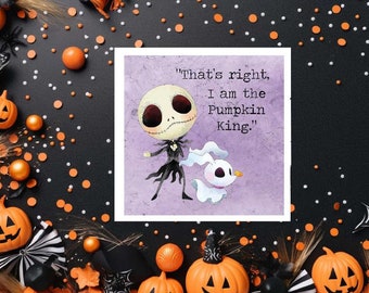 Jack Skellington Set of 4 Colorful Beverage Coaster Home Decor Halloween Barware