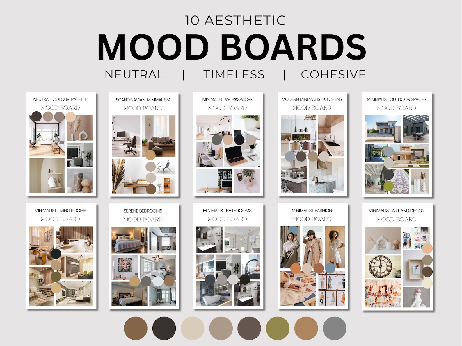 Interior Design Mood Board Template Canva | Client Presentation Kit ...