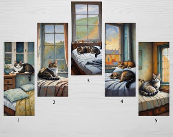 Cat Bookmarks, Cats, Bookmarks, Bookmark gifts, Book accessories, Gift for her, Cat artwork, gift for readers, gift for cat lovers, bookmark
