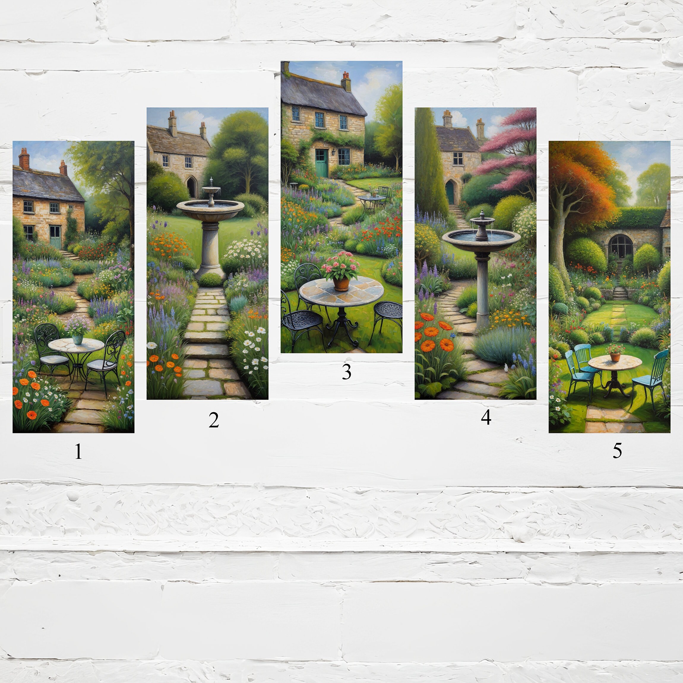 Bookmarks, English Garden bookmarks, Set of 5 Bookmarks, Books, Bookmark gifts, Book accessories, Gift for her, Gifts under 30 dollars