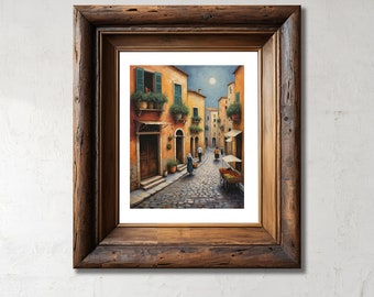 Italy Print, Italy art, Nostalgic Print, 8x10 print, Giclee print, Vintage decor, Wall art, 16x20 art print, Tuscany, Street Scene, 11x14