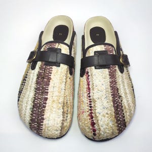 47EU/14US/13UK Men kilim Clogs, Handwoven Vintage Kilim Clogs, Soft İnsole Kilim Clogs, One of a Kind Kilim Clogs, Bohemian Chic, Comfy Clog