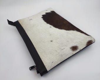 Handcrafted Cowhide Clutch: Boho Evening Bag