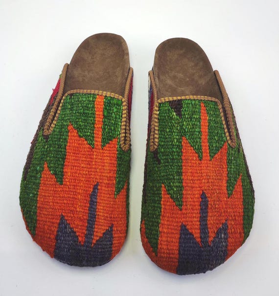 45 EU/ 12 US/ 11 UK Handwoven Kilim Clogs: Men display picture 2