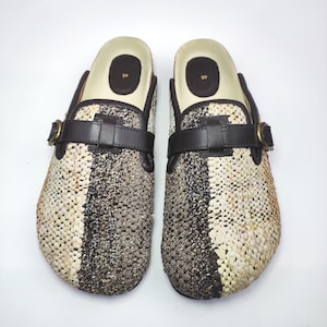 46EU/13US/12UK Men kilim Clogs, Handwoven Vintage Kilim Clogs, Soft İnsole Kilim Clogs, One of a Kind Kilim Clogs, Bohemian Chic, Comfy Clog