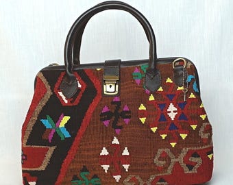 Kilim Bag,Kilim Rug Bag, Kilim Tote Bag, Tote Bag, Handmade Tote Bag, Bohem Style