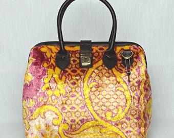 Etnische vintage fluwelen tas, fluwelen portemonnees voor aan de muur, bohostijl