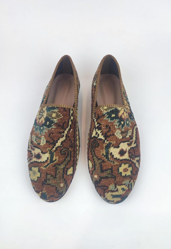 46EU/ 13US / 11UK Vintage Turkish Carpet Loafers: Men display picture 3