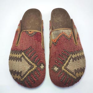 46EU/13US/12UK Men kilim Clogs, Handwoven Vintage Kilim Clogs, Soft İnsole Kilim Clogs, One of a Kind Kilim Clogs, Bohemian Chic, Comfy Clog