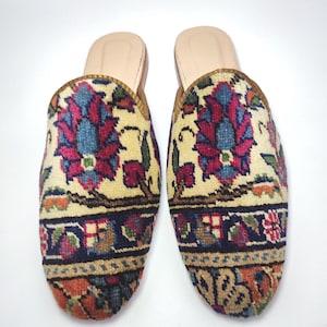 45EU/12US/11UK Men Original carpet Shoes, One of a kind men carpet Mules, Handcarfted Slides