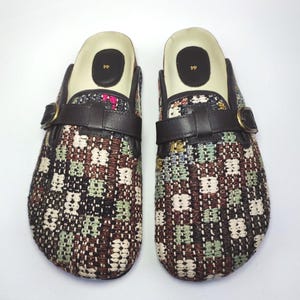 45EU/ 12US/ 11UK Men kilim Clogs, Handwoven Vintage Kilim Clogs, light weight foam sole, One of a Kind Kilim Clogs, Comfy Clogs