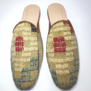 44EU/11US/10UK Men shoes, Original Vintage Turkish Kilim Mules, handcarfted Shoes, Men slides