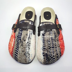 45EU/ 12US/ 11UK Men kilim Clogs, Handwoven Vintage Kilim Clogs, light weight foam sole, One of a Kind Kilim Clogs, Comfy Clogs
