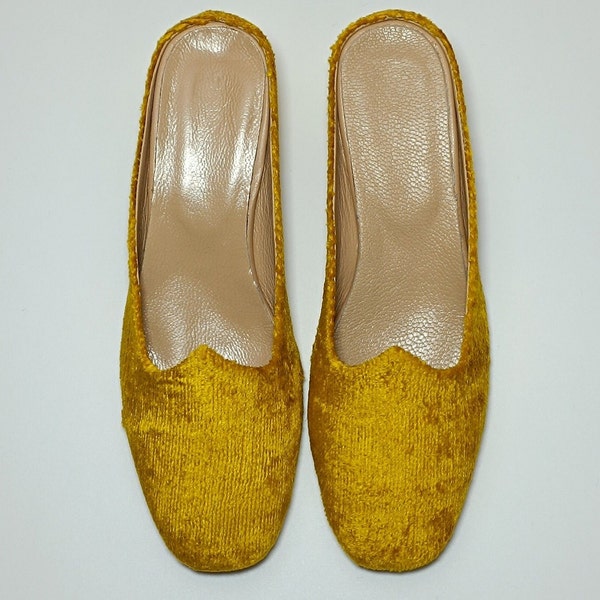 Silk Velvet Ikat Slipper 38