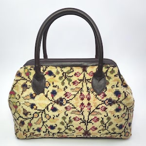 Original Carpet Bag, Handknotted Vintage Carpet Top handle Bag, One of a kind carpet bag, Handcrafted bag, Bohemian carpet bag, Carpet purse