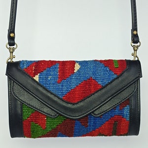 Frauen Geldbörse, Frauen Kelim Brieftasche, Kelim Umhängetasche, einzigartige Vintage Kelim Brieftasche, Frauen Umhängetasche, Boho Stil