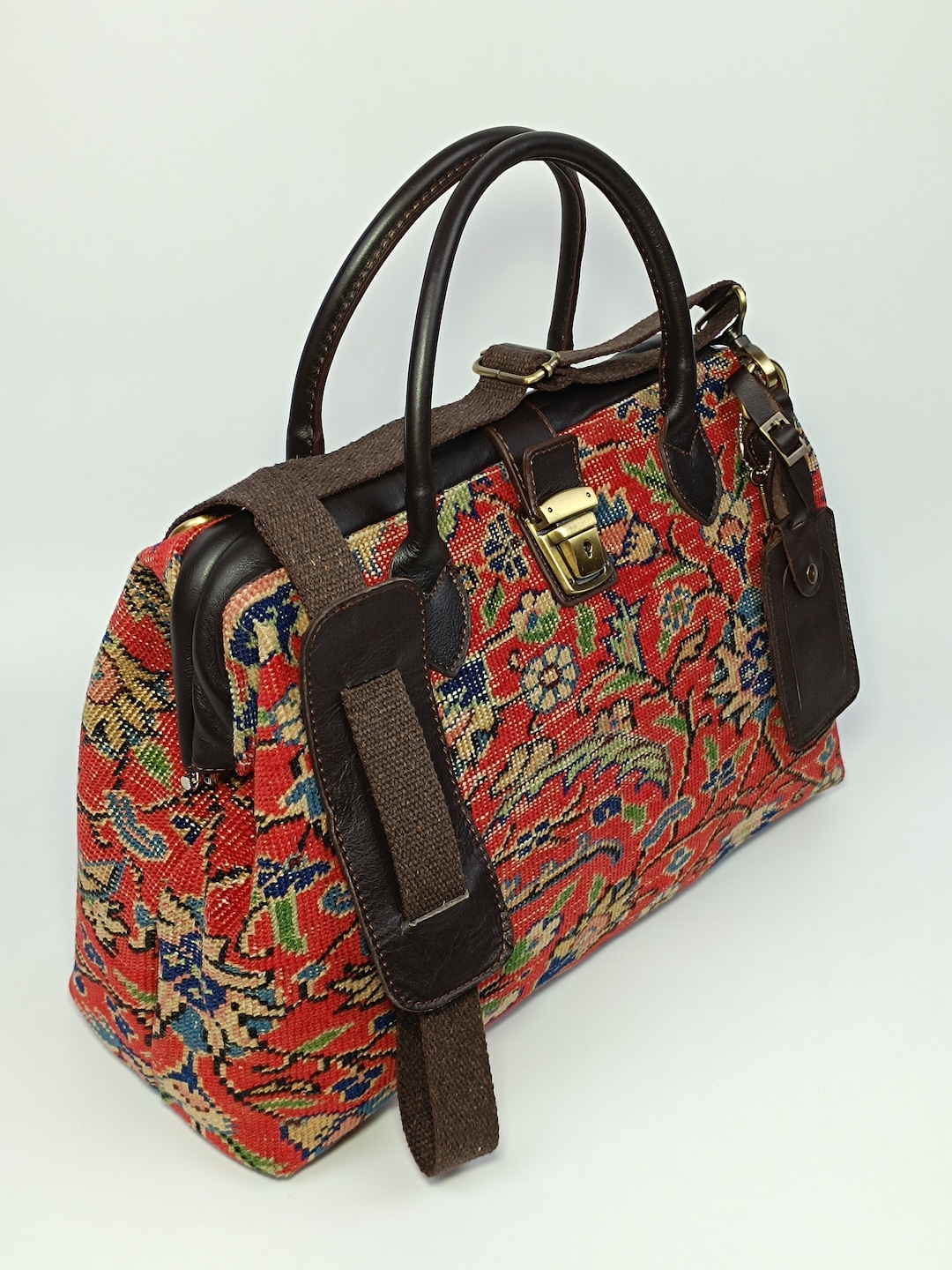Carpet Bag, Carpet Tote Bag, Vintage Handwoven Rug Bag, One of a Kind ...