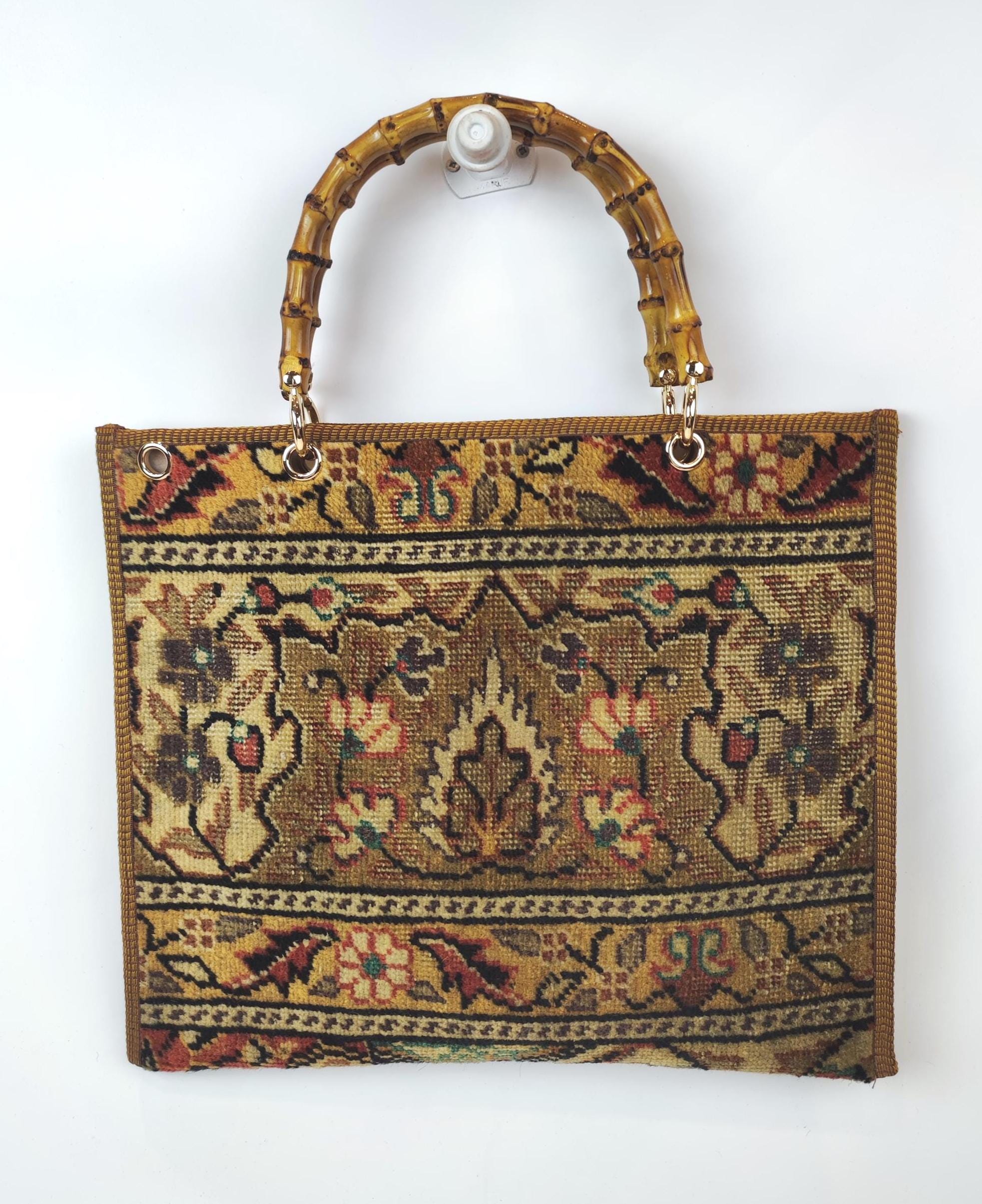 Vintage Handknotted Turkish Rug Briefcase: Crossbody Laptop Bag - Etsy