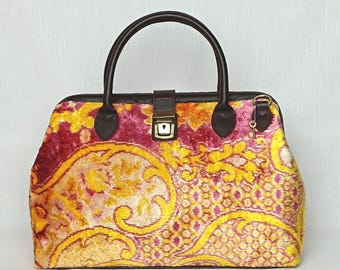 Vintage Velvet Tote Bag, Ethnic Purse, Ethnic Tote Bag, Western Style,Bohemian Tote Bag, Tote Bag, Carpet Bag, Women&#39;s Bag